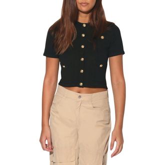 Walter Baker Louise Cardigan Sweater in Black at Nordstrom Rack, Size Medium