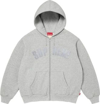 SUPREME FW26 Arc Thermal Lined Zip Up Hooded Sweatshirt Heather Grey SUP-FW26-074-GRY