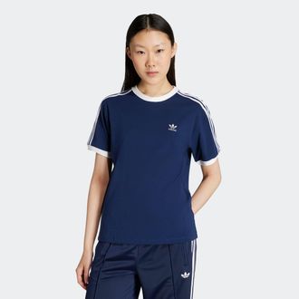 adidas adidas Originals 3 STRIPE TEE ohne Verschluss, mit Rippdetails, aus Baumwolle und Elasthan