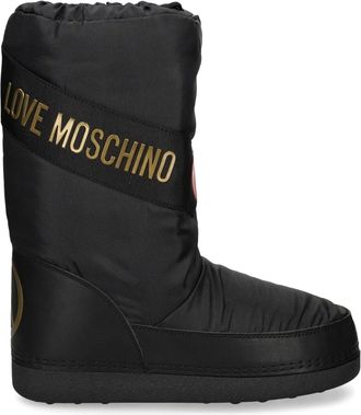 Love Moschino logo-print snow boots - women - Rubber/Fabric/Other Materials/Polyurethane - 35-36 - Black