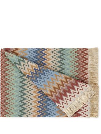 Missoni Home Margot zig-zag throw blanket - unisex - Cotton/Polyester/Viscose - One Size - Multicolour