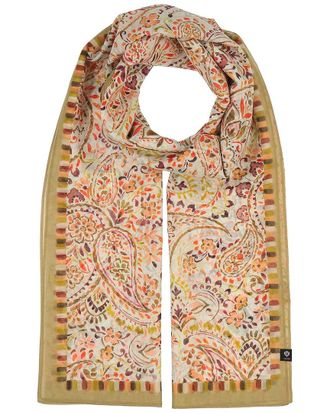 V. Fraas Ornamental Paisley Wrap Silk-Blend Scarf