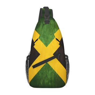 Generic Vintage Jamaica Flag Crossbody Bag Lightweight Cross Body Bag Trendy Crossbody Bags For Workout Sports Cycling