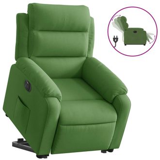 vidaXL Sill&oacute;n El&eacute;ctrico Reclinable Elevable De Terciopelo Verde Claro Vidaxl