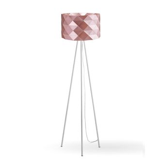 Linea Zero L&aacute;mpara Pie Tr&iacute;pode Metal Rosa En Metal Cm. 40x146h