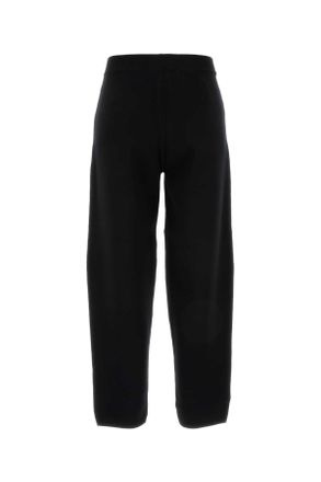 MM Studio Womens Black Viscose Blend Dula Pant Nero Exterior: Polyester Pantaloni