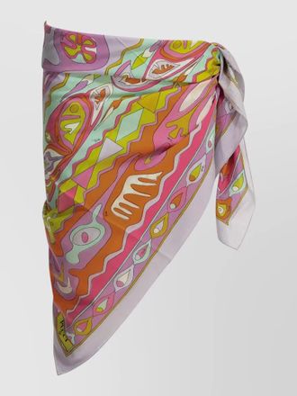 Pucci angoli pareo skirt asymmetric hem tie