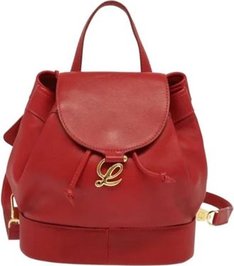 Loewe Pre-owned Leren Rugzak - Dames - Vintage Rugzakken - Rood - ONE Size - Leer - Vintage