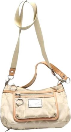 Coach Pre-owned Cross Body Bags, female, Beige, Size: ONE SIZE Pre-owned Fabric Shoulder Bag