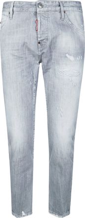 Dsquared2 Grey Slim Twst Distressed Faded Jeans
