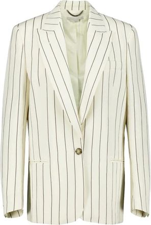 Stella McCartney Pinstripe Blazer voor modebewuste professionals - Dames - Blazers - Beige - XL - Jassen