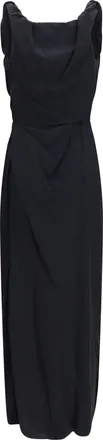 Vivienne Westwood Womens Long Dress Ginnie Black Viscose