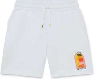Casablanca Gradient Arch White Shorts - Heren - Korte Broeken - Wit - 2XL - Katoen - Korte Broeken