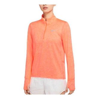 Nike (WMNS) Nike Element Half Zipper Casual Sports Running Bright Orange Gym Clothes CU3221-854