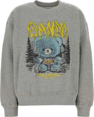 Ganni Sweatshirts - Dames - Sweatshirts - Grijs - M - Hoodies & sweatvesten