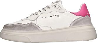 John Richmond Leren en synthetisch leren sneakers - Dames - Sneakers - Wit - 40 EU - Leer - Schoenen