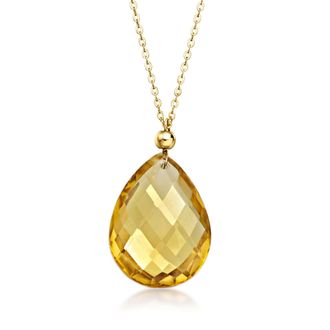 Ross-Simons Citrine Necklace in 10kt Yellow Gold