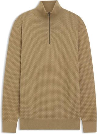 BOSS Quarter-zip sweater in cotton