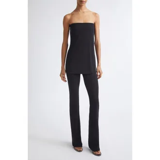 Alexander Wang Strapless Corset Jumpsuit in Black at Nordstrom, Size X-Large