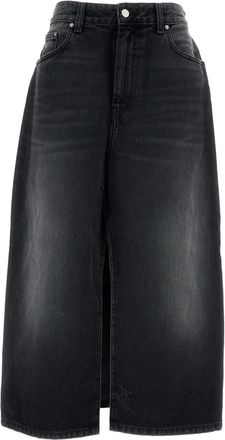 Carhartt Work in Progress Midi-rok met vijf zakken en riemlus - Zwart