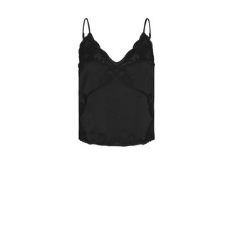Dante6 Ligne Lace Camisole Top - Dames - Tops - Zwart - Maat: S Satijn