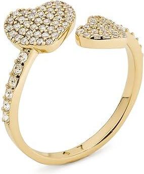 Kate Spade New York Yours Truly Pave Heart Womens Ring Womens Ring Clear/Gold : 7