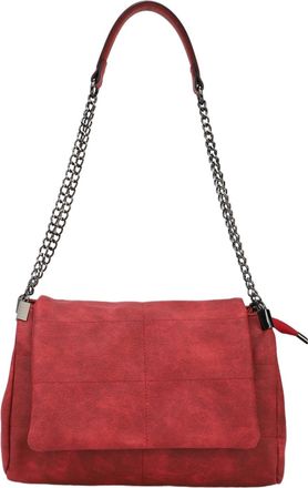Generic Retro Flip Top Womens Crossbody Bag | Chain Strap Ladies Shoulder Handbag ZL-2411 (Red)