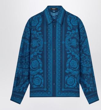Versace Slim-Fit Printed Silk Twill Shirt In