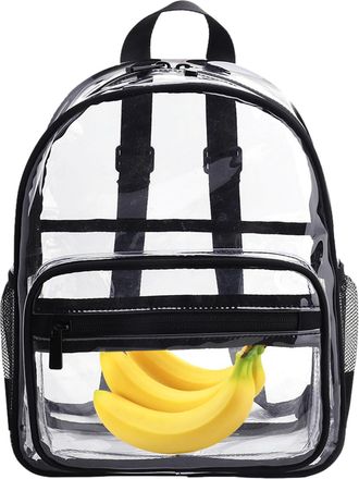 Generic Clear Backpack Bookbag - 300 Grams Transparent See Through School Bag, Fashionable Transparent Carry Pack | Lightweight Durable Backpack For Kids Girl
