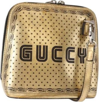 Gucci Pre-owned Leren Clutch - Dames - Vintage Clutch - Geel - ONE Size - Leer - Vintage