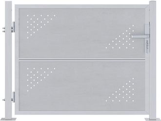 vidaXL Puerta De Jard&iacute;n Plateado 85 X 70 Cm Acero Inoxidable Vidaxl