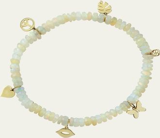 Sydney Evan 5mm Ethiopian Opal Multi-Charm Bracelet