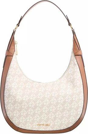 Michael Kors Preston Schoudertas Vanilla/Lugg - Dames - Schoudertassen - Wit - ONE Size - Leer - Tassen