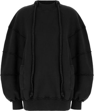 Dolce & Gabbana Katoenen Sweatshirt met Ronde Hals - Dames - Sweatshirts - Zwart - XS - Katoen - Hoodies & sweatvesten