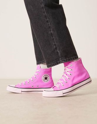 Converse Chuck Taylor All Star - Sneakers alte rosa acceso-Viola