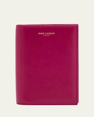 Saint Laurent Leather Passport Holder