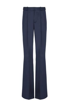 Balmain Darted trousers in cotton twill in Navy at Nordstrom, Size 54 It