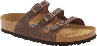 Birkenstock Florida Soft Footbed Leather Oiled Sandalen f&uuml;r Damen | braun