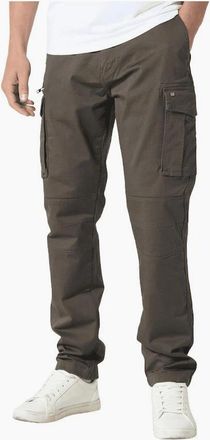 883 Police Mens Newton Charcoal Khaki Cargo Pants - Green