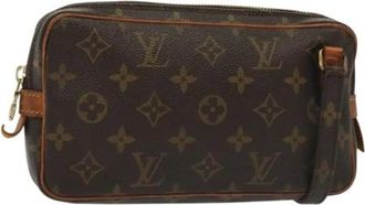 Louis Vuitton Pre-owned Clutches, female, Brown, Size: ONE SIZE Pre-owned Marly Bandouliere Shoulder Bag