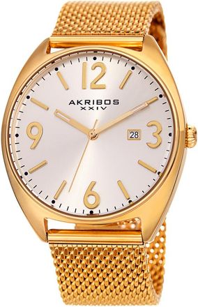 Akribos XXIV Quartz Silver Dial Mens Watch AK1026YG