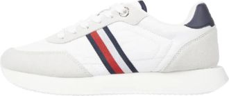 Tommy Hilfiger Witte Sneakers voor een stijlvolle look - Dames - Sneakers - Wit - 42 EU - Schoenen