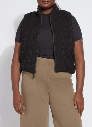 Lyss&eacute; Prudence Reversible Puffer Sweater Vest Curvy