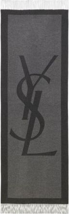 Saint Laurent Cassandre Sjaal - Dames - Zijden sjaals - Grijs - ONE Size - Accessoires