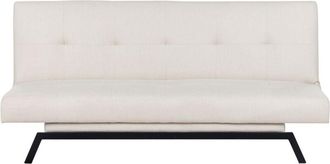 Beliani Beliani - Modern Upholstered Sofa Bed Off-white Fabric Patchwork 3 Seater Leeds