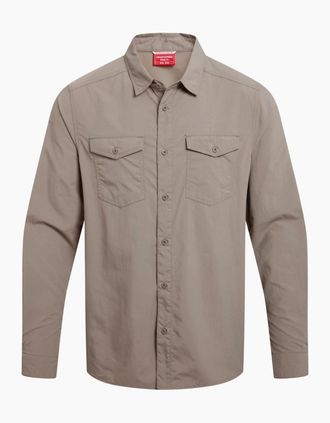 Craghoppers Mens Craghoppers Mens Loukkos Nosilife Shirt - Grey - Size: 42/Regular