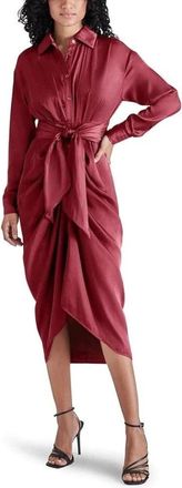 Steve Madden Sula Shirt Dress Womens Windsor Wine Wrap Twist Front FROG376