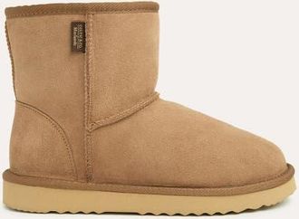 Celtic & Co. Sheepskin Lined Ankle Boot in Chestnut at Nordstrom, Size 11