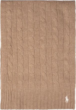 Ralph Lauren Bruine Sjaals - Dames - Wintersjaals - Bruin - ONE Size - Wol - Accessoires