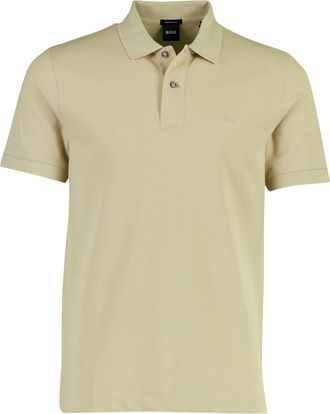HUGO BOSS BOSS Black poloshirt beige katoen piqu&eacute;